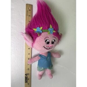 Trolls 2015 Hasbro Dreamworks Pink "Poppy" Talking Plush Doll 14" Tall